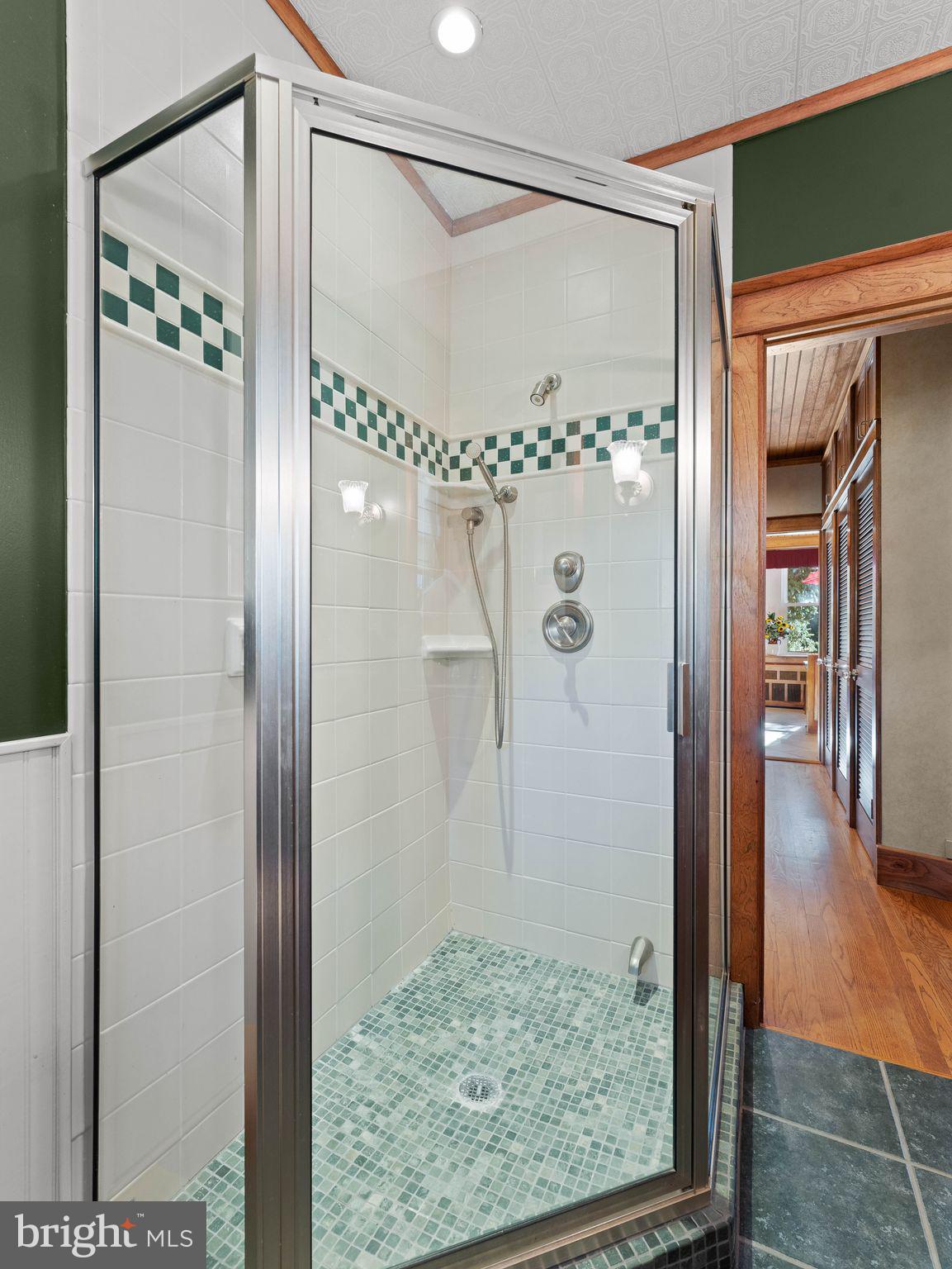 490 South Old Middletown Road Media, PA 19063 - Photo 34 of 79 a bathroom with a glass shower door and a glass door