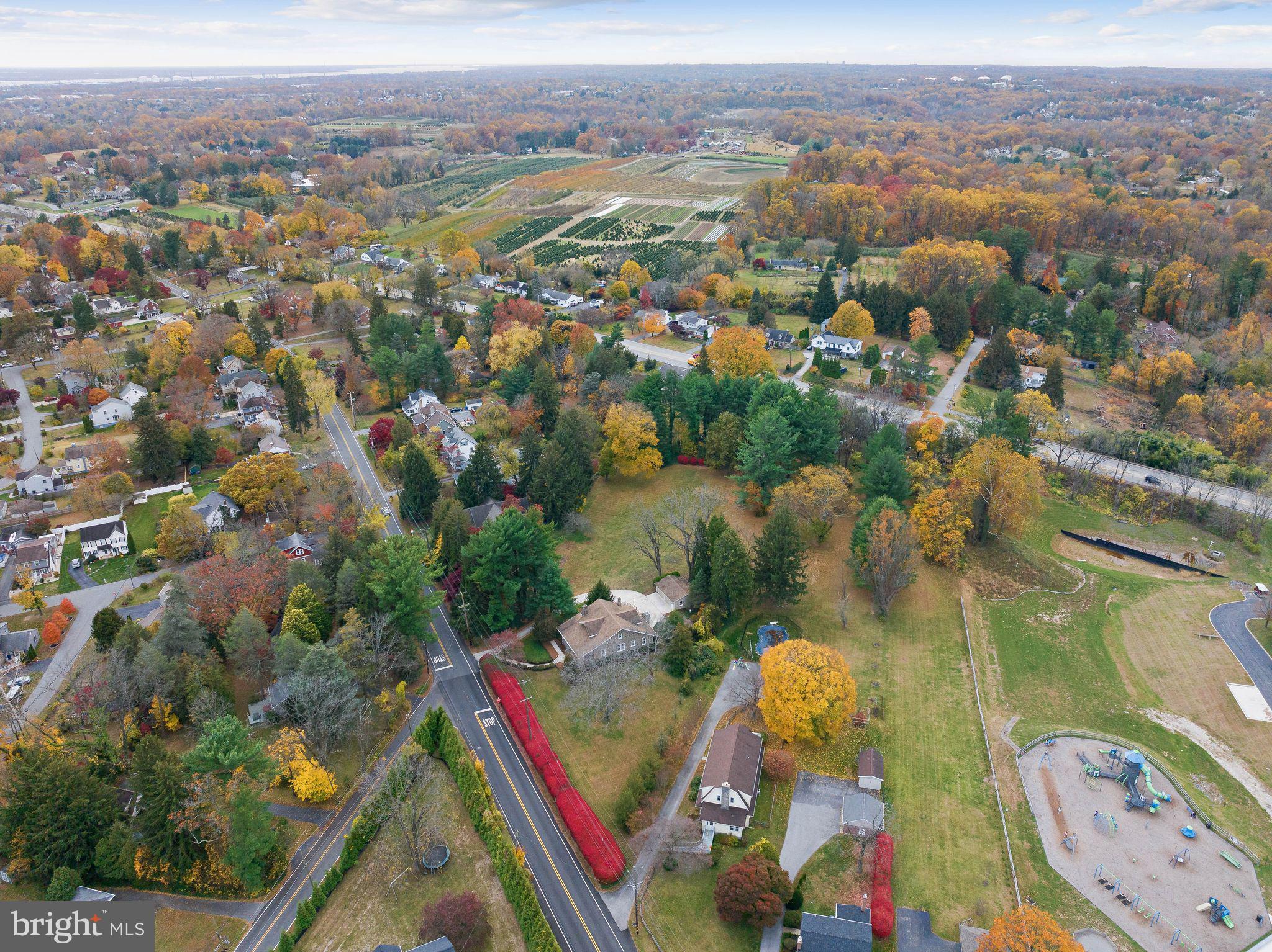 490 South Old Middletown Road Media, PA 19063 - Photo 77 of 79 an aerial view of lake residential house with swimming pool and green space