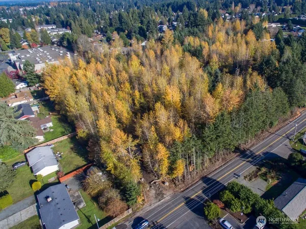 a view of a lake with a house