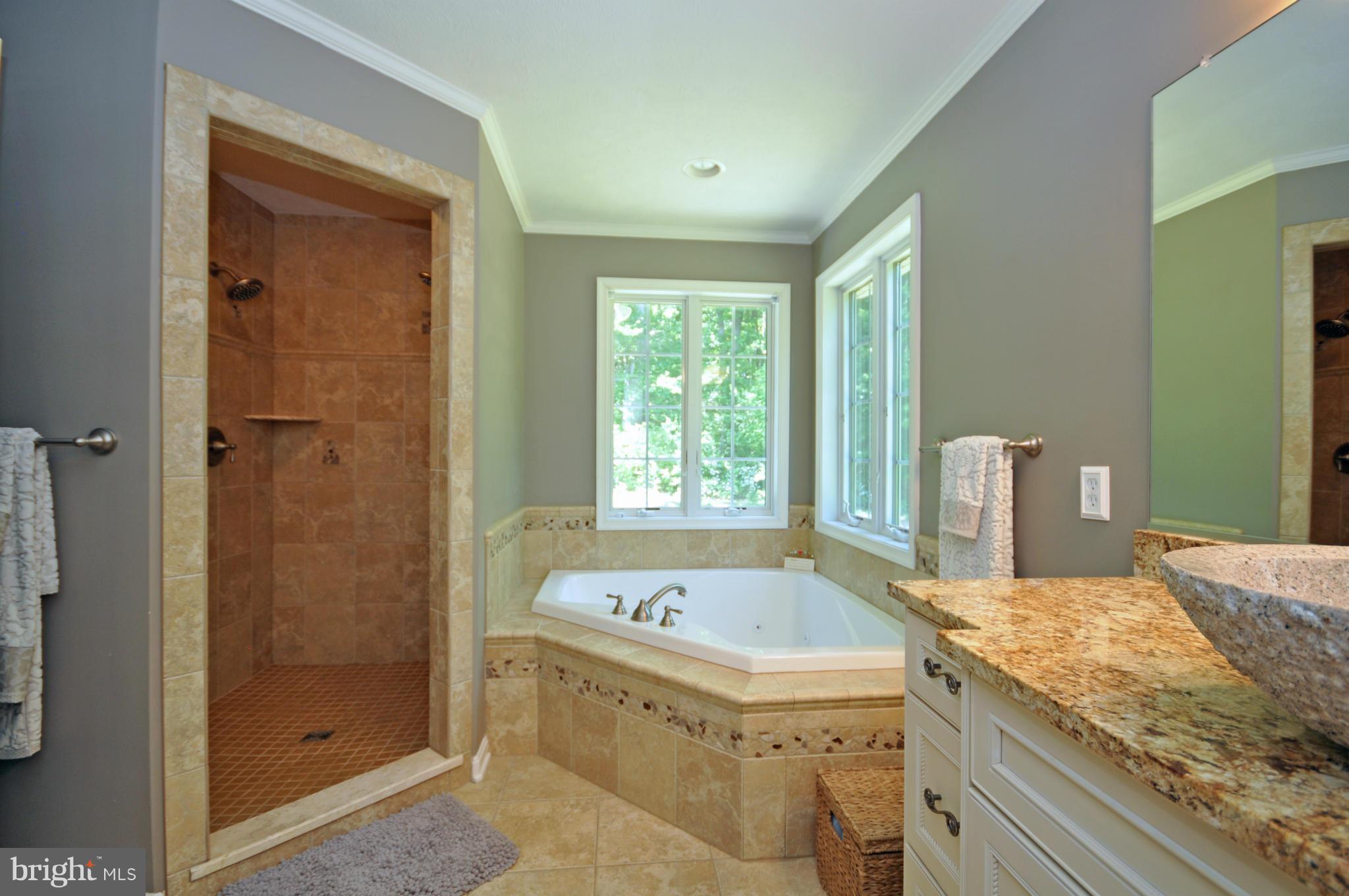 19300 Falls Road Hampstead, MD 21074 - Photo 22 of 30 Jetted Tub for Two and Stone-Tiled Shower