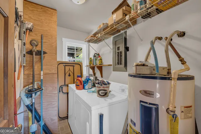 a view of a balcony with wooden floor