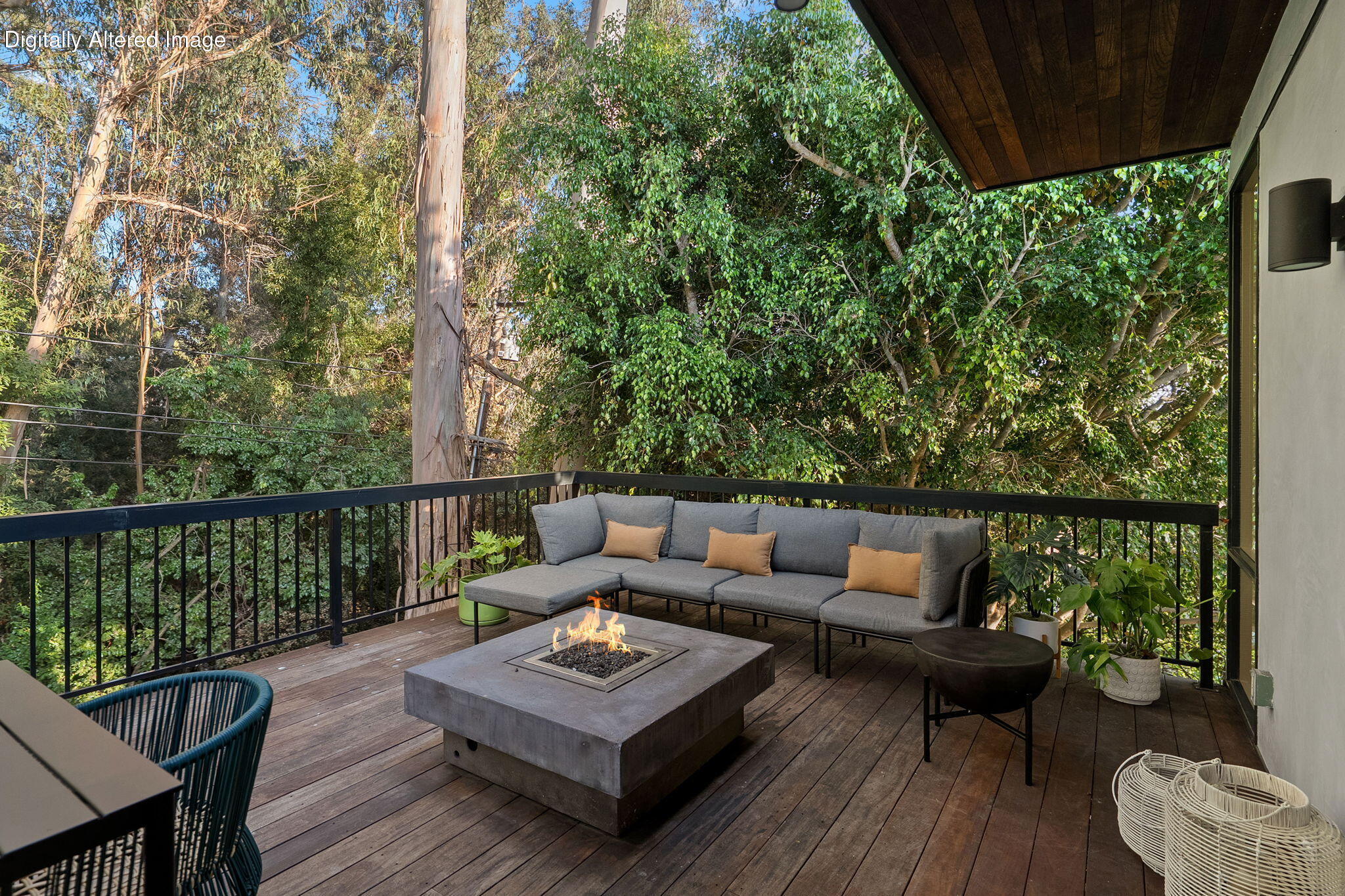 180 Hermosillo Road Montecito, CA 93108 - Photo 22 of 56 a view of a balcony with couch and wooden floor