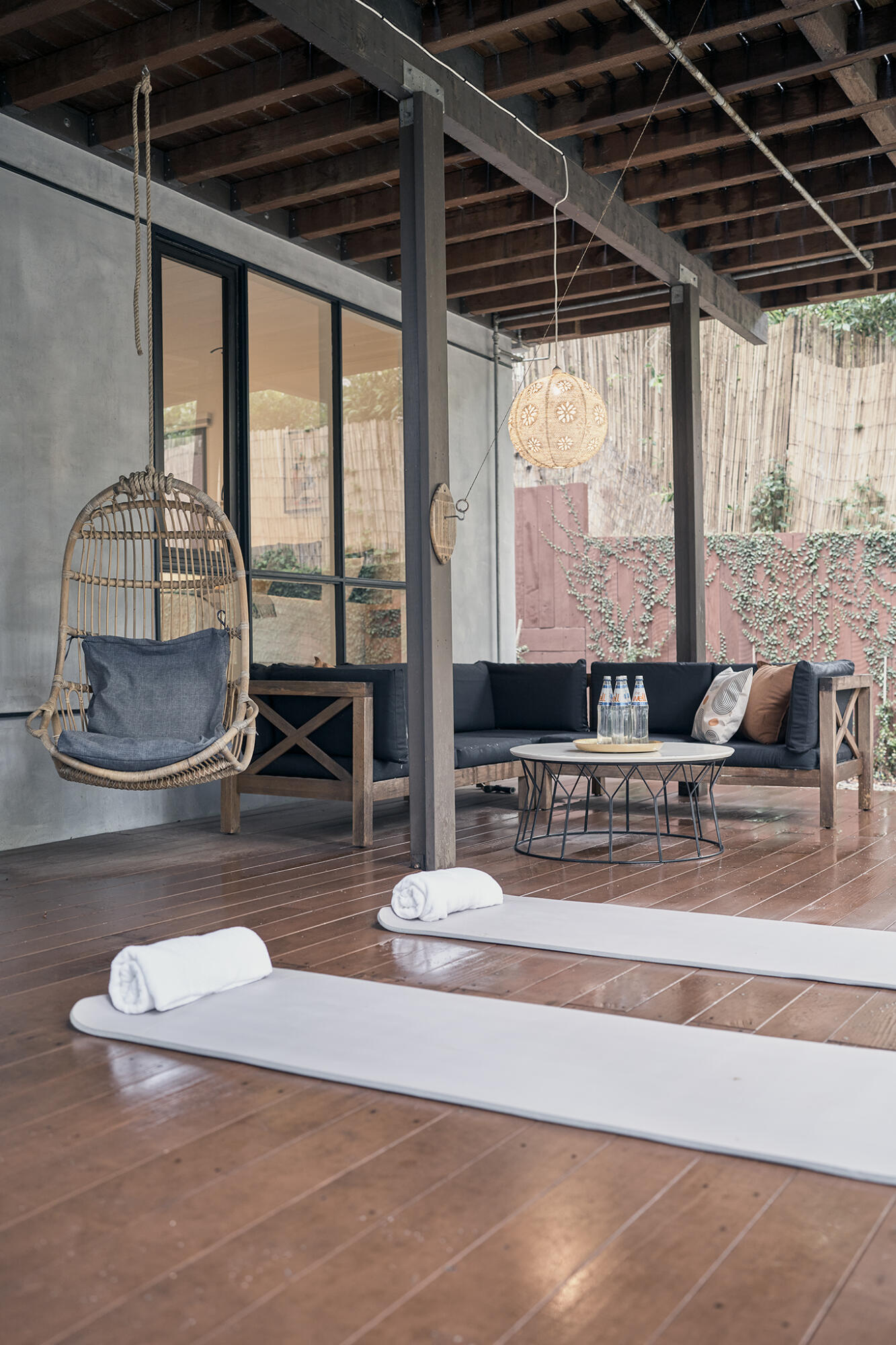 180 Hermosillo Road Montecito, CA 93108 - Photo 26 of 56 a kitchen with a faucet a coffee table and next to a window