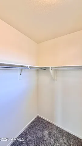 a view of small space with racks on the wall