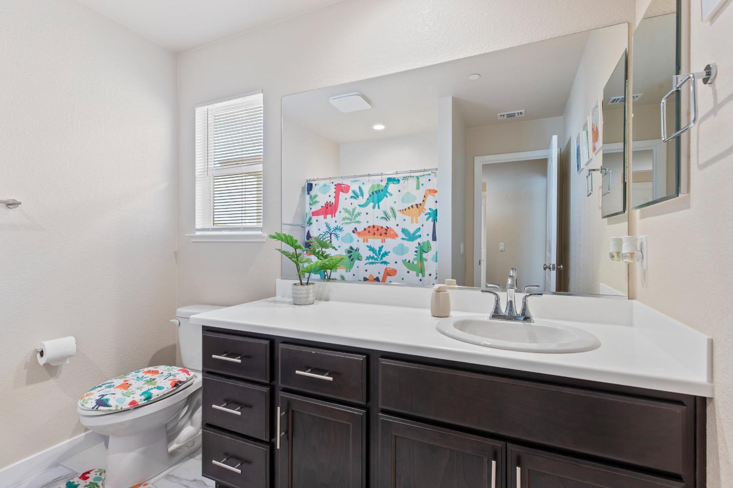 1202 Impression Street Turlock, CA 95380 - Photo 20 of 35 a bathroom with a sink vanity and toilet