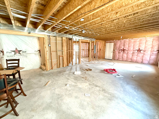 1823 South Longview Road Santaquin, UT 84655 - Photo 59 of 69 Unfinished basement space featuring exposed wooden joists and framing