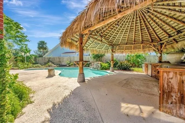 a view of a backyard with a garden