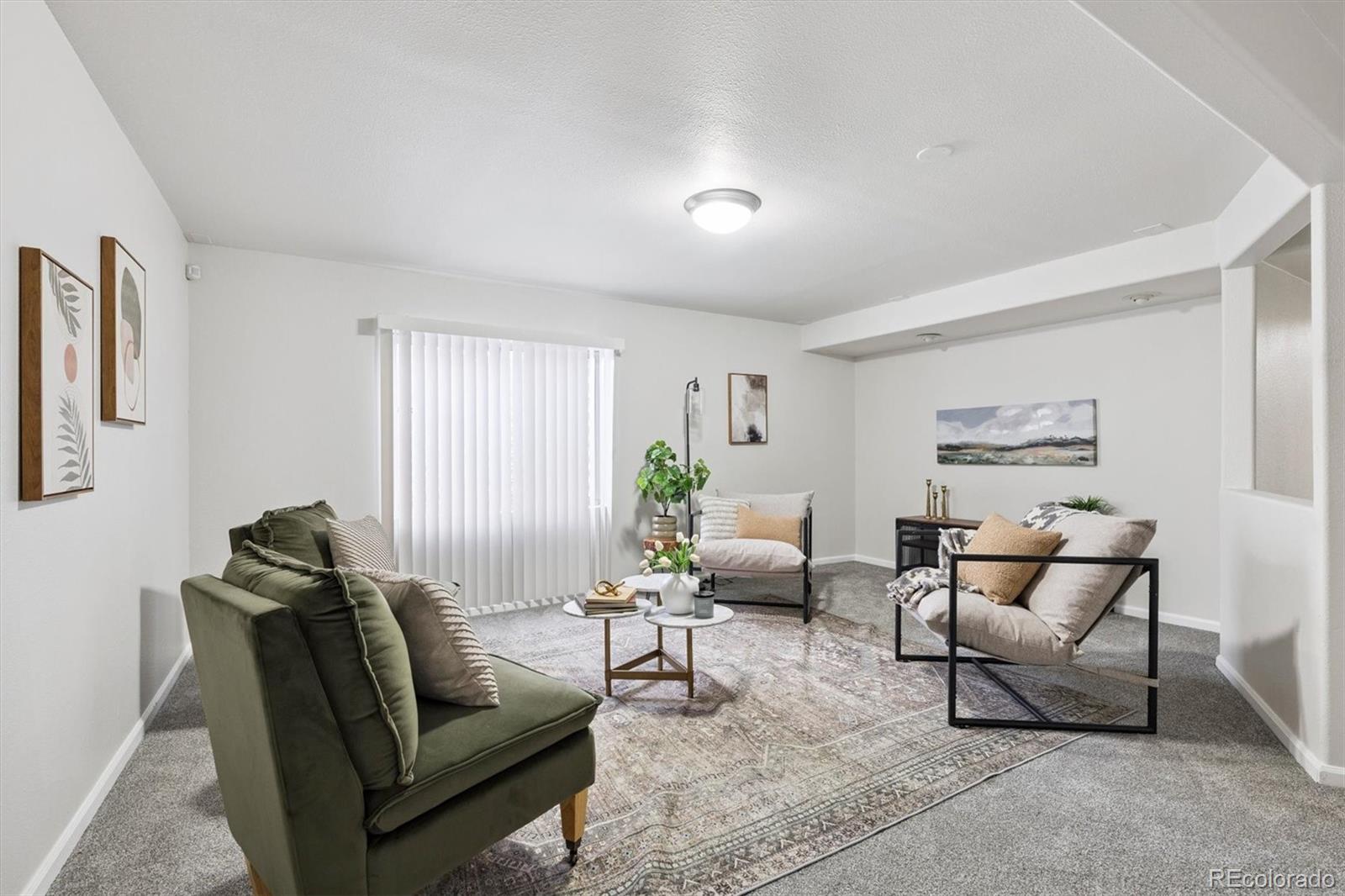 5241 Helena Street Denver, CO 80239 - Photo 18 of 28 a living room with furniture and a potted plant