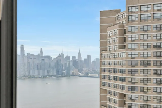 an aerial view of a city