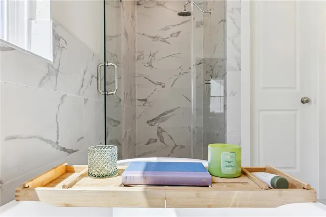 a view of a vase of flowers sitting on a table