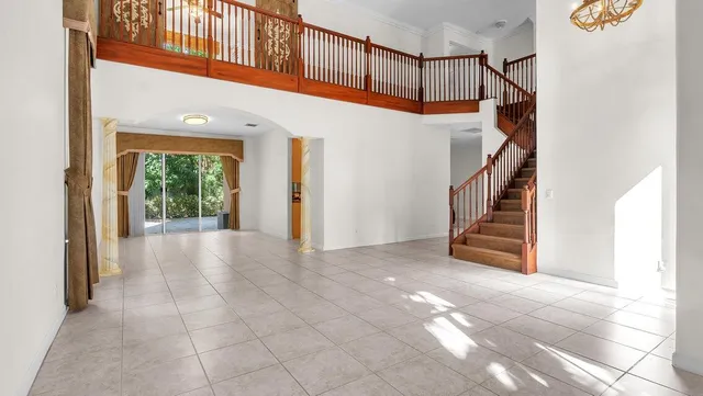 a view of an entryway with staircase