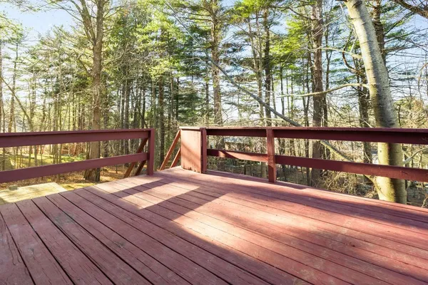 a space with trees in the background