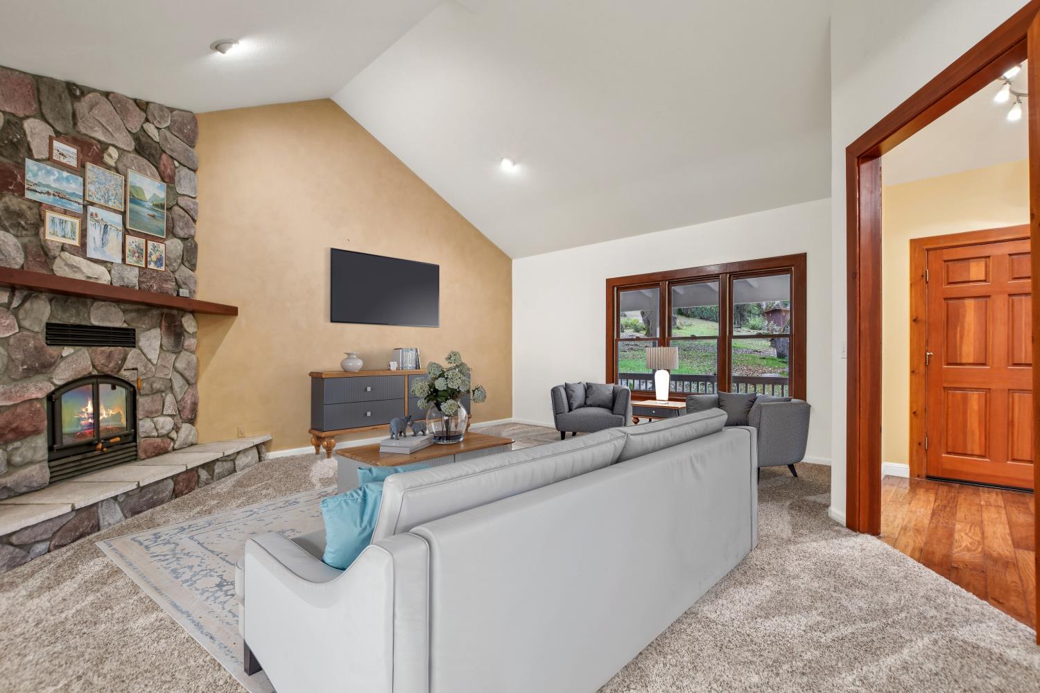 7650 Buzzards Gulch Road Somerset, CA 95684 - Photo 11 of 39 a kitchen with sink refrigerator and window