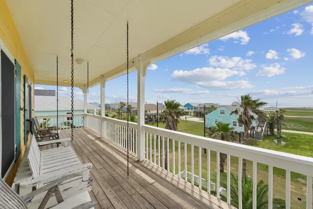 a view of balcony with workspace