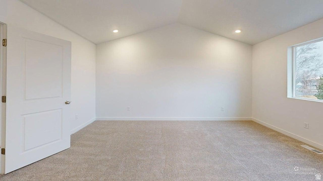 777 Pheasantbrook Drive, Unit 2B Centerville, UT 84014 - Photo 29 of 42 Carpeted room featuring a vaulted ceiling and recessed lighting
