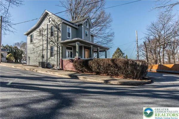 a front view of a house
