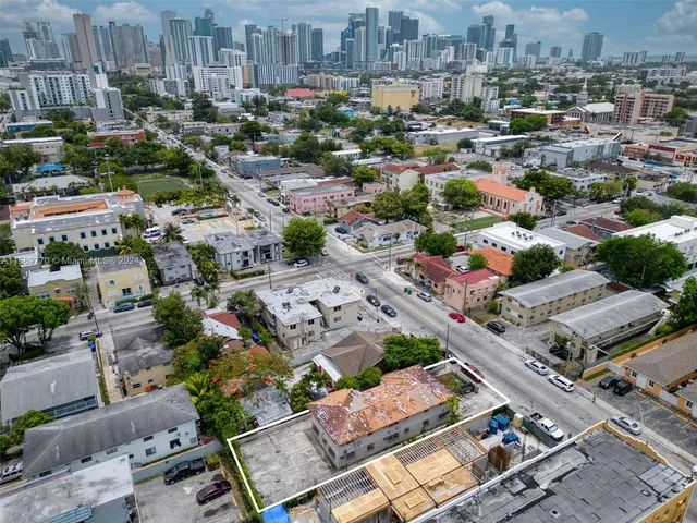 an aerial view of a city