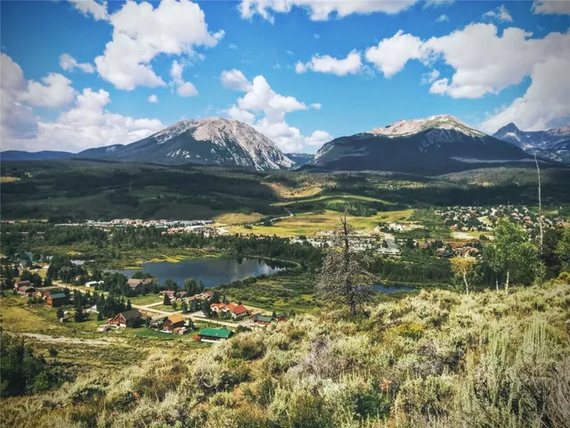 a view of lake with mountain