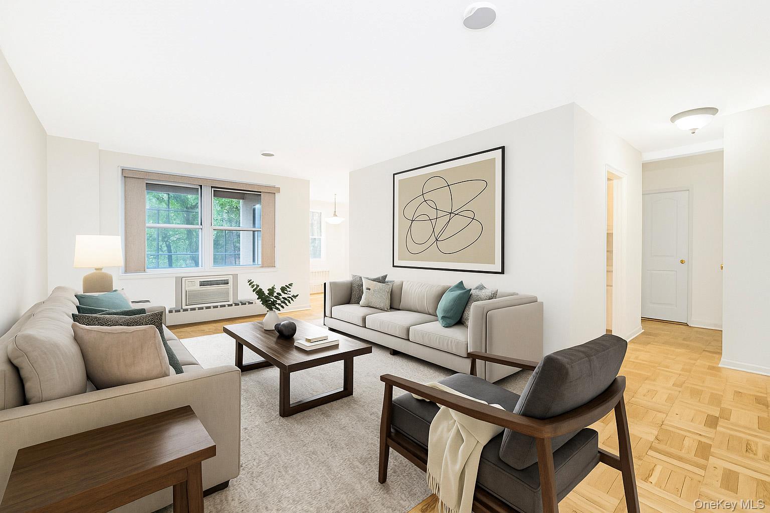 5550 Fieldston Road, Unit 1C ON 2 Bronx, NY 10471 - Photo 5 of 22 a living room with furniture and a window