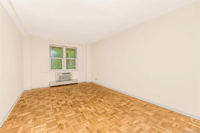 an empty room with a window