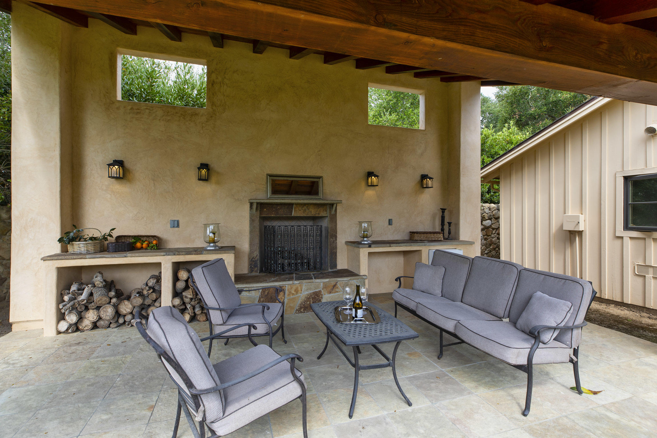 615 Hot Springs Road Montecito, CA 93108 - Photo 14 of 23 a outdoor living space with furniture