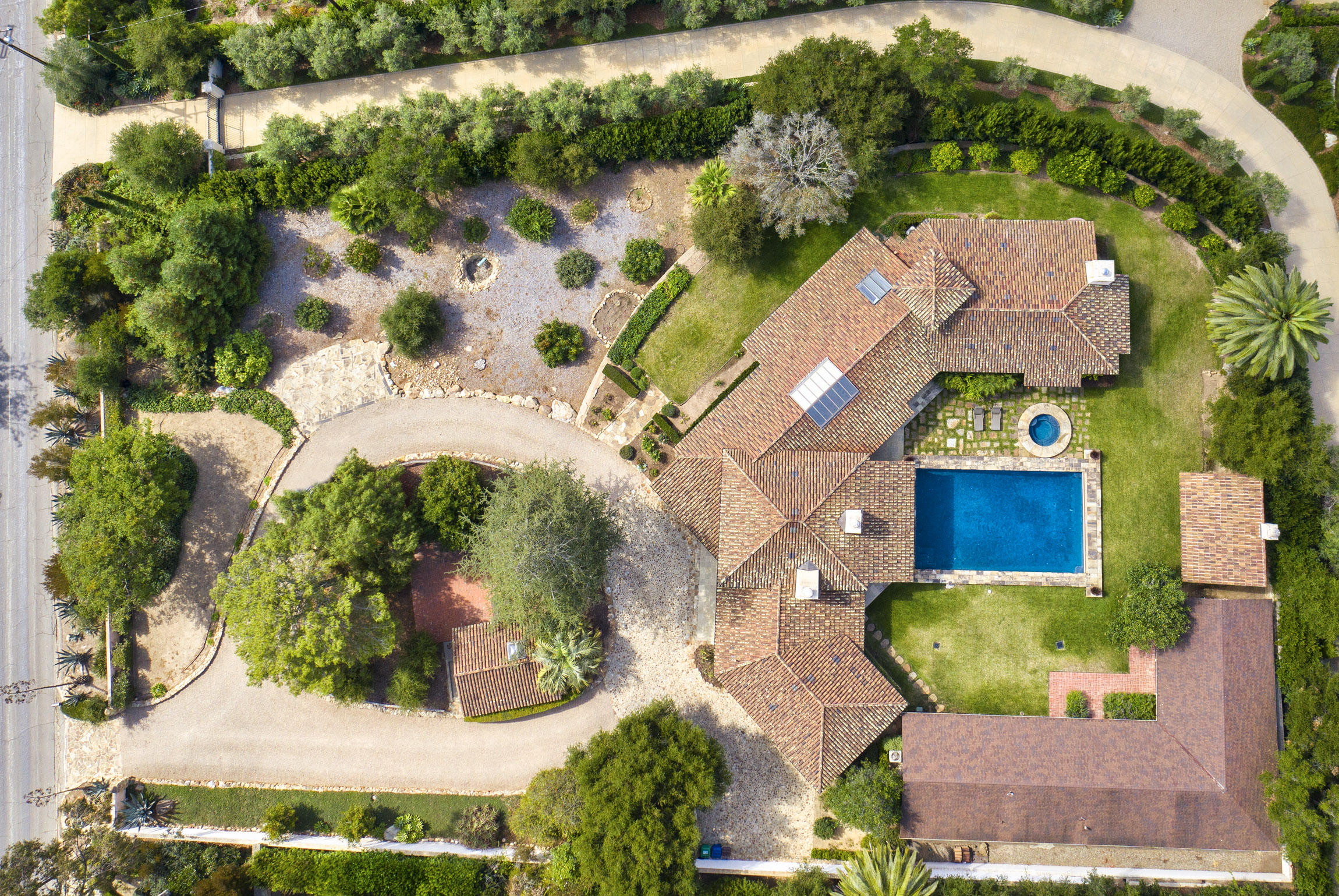 615 Hot Springs Road Montecito, CA 93108 - Photo 2 of 23 an aerial view of a house