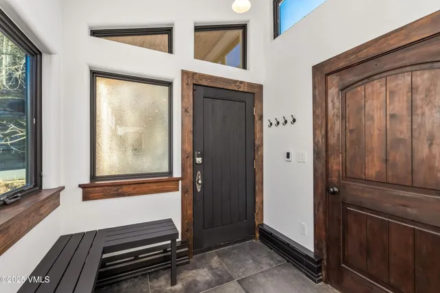 a view of a front door of a house