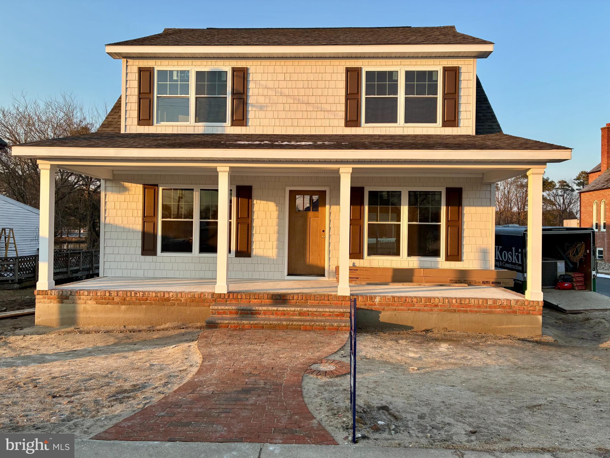 Charming new build with inviting porch.