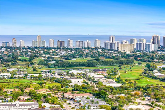 a view of a city with tall buildings in the background