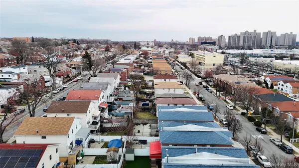 an aerial view of a city