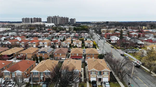 an aerial view of multiple house