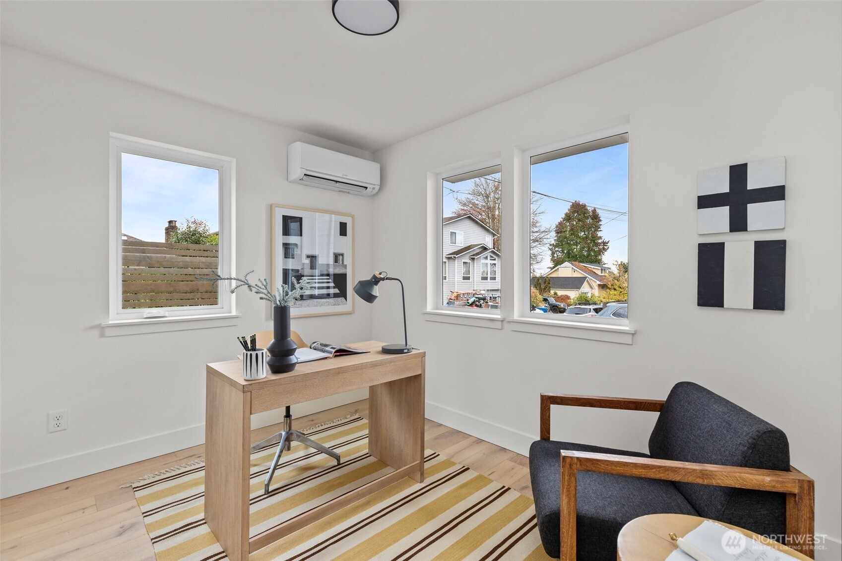 8407 42nd Avenue Southwest Seattle, WA 98136 - Photo 25 of 34 a work room with furniture and paintings on the wall
