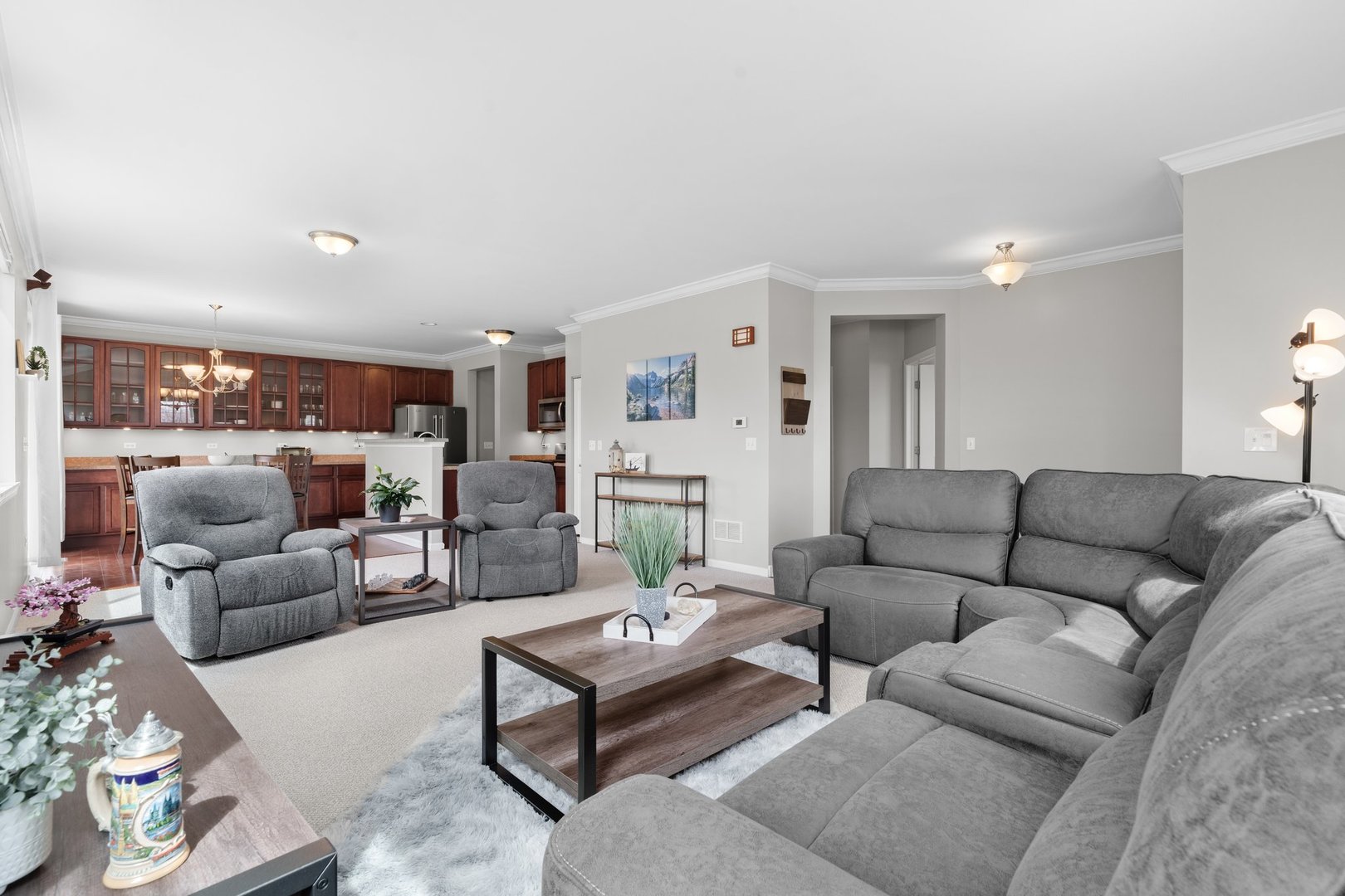 1116 Draper Road, Unit 1116 McHenry, IL 60050 - Photo 2 of 20 a living room with furniture and view of kitchen