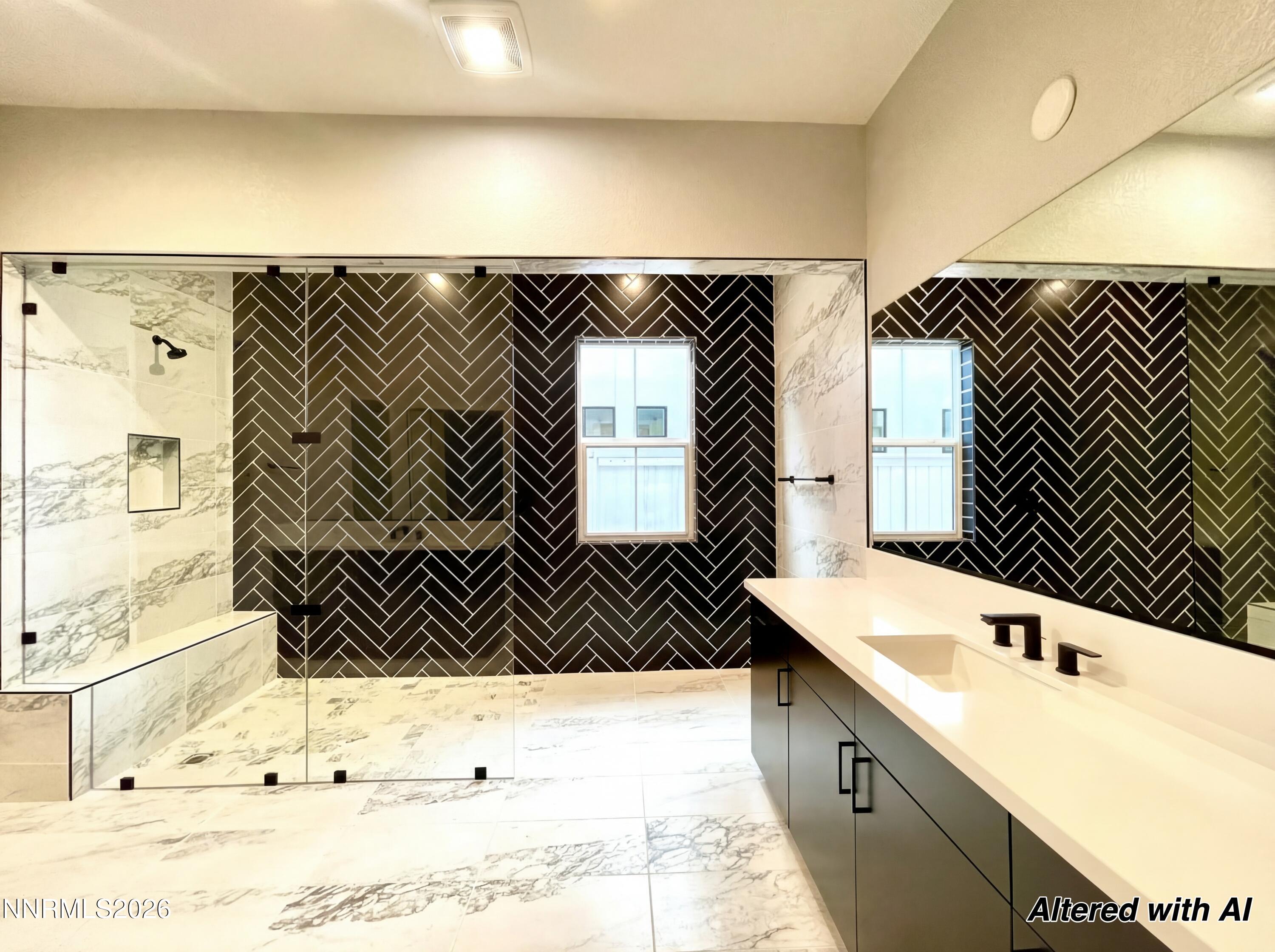 5418 Side Saddle Trail Reno, NV 89511 - Photo 21 of 37 a bathroom with a sink and a mirror