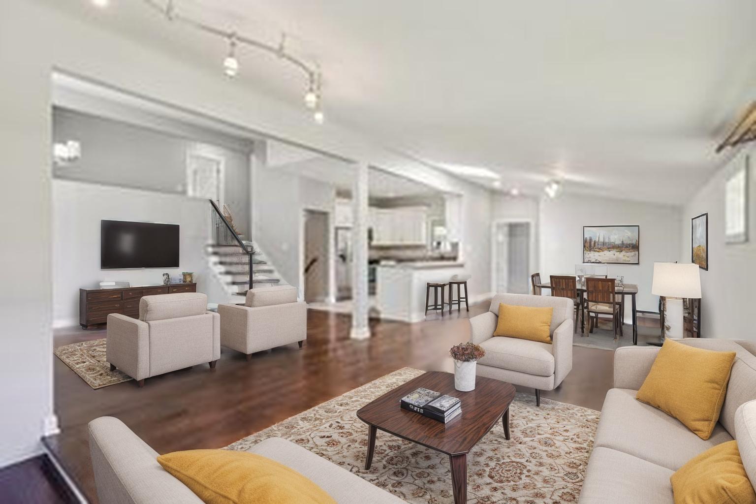 195 7th Street Wheeling, IL 60090 - Photo 7 of 34 a living room with furniture and a flat screen tv