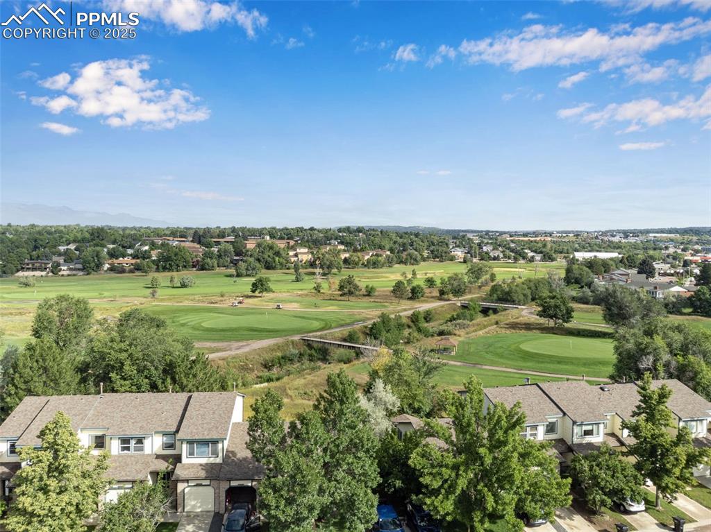 730 Mediterranean Point Colorado Springs, CO 80910 - Photo 29 of 30 an aerial view of a houses with a yard