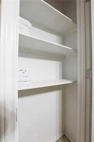 a close view of closet