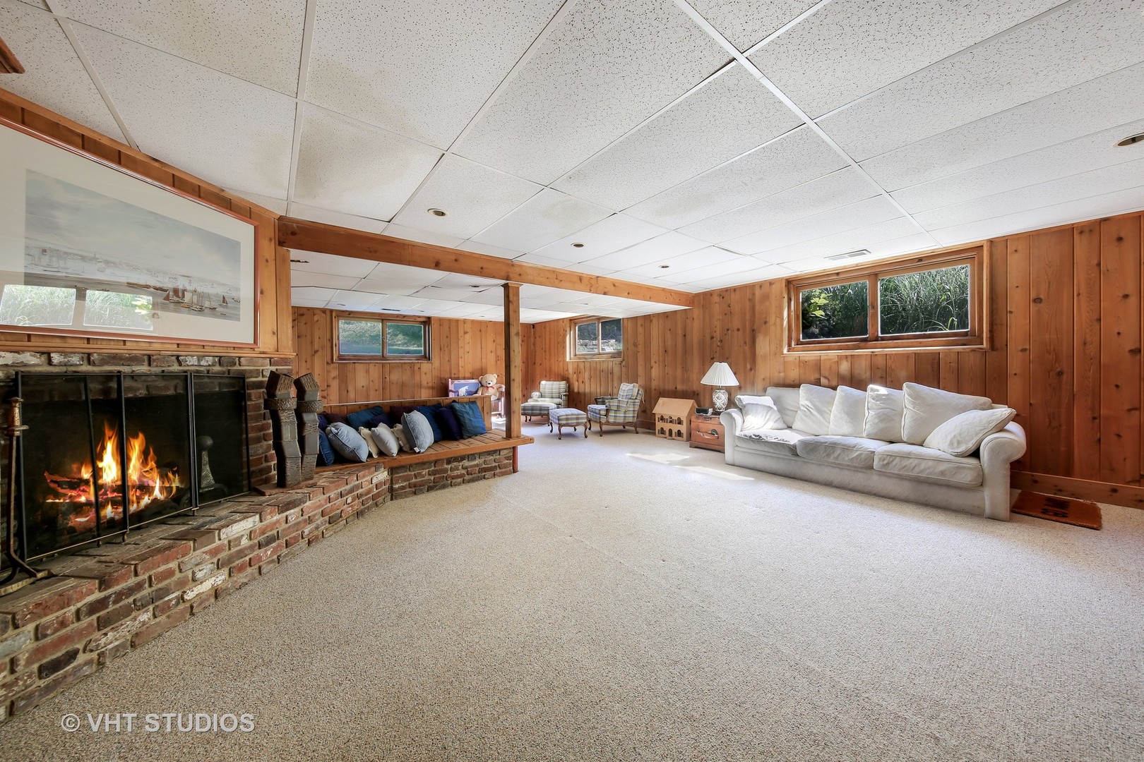 5324 Turvey Court Downers Grove, IL 60515 - Photo 19 of 27 a living room with furniture and a fireplace