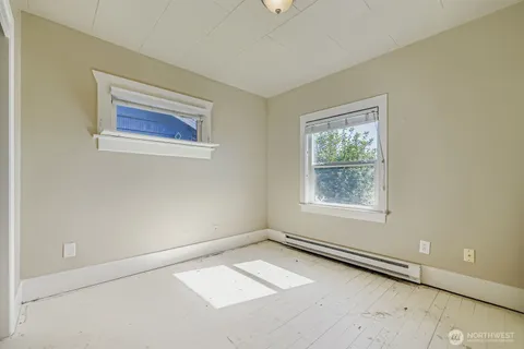 an empty room with a window