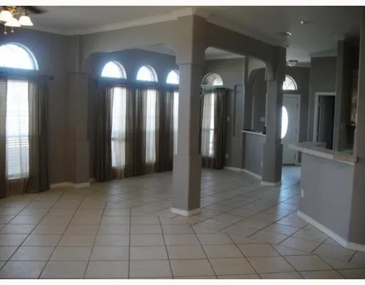 a view of gallery with dining area