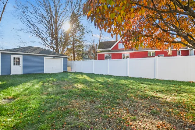 a view of backyard with green space