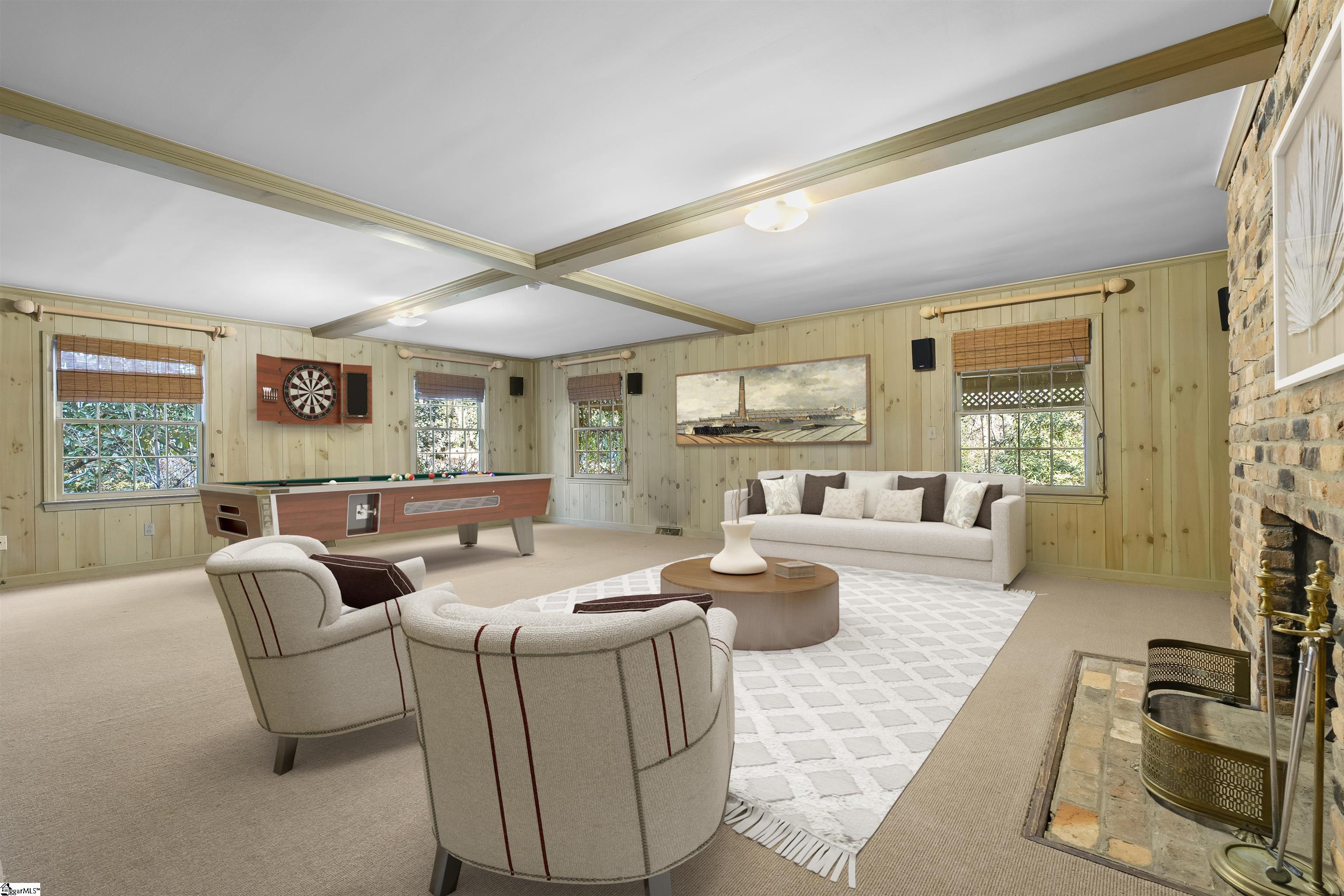 25 Stonehaven Drive Greenville, SC 29607 - Photo 29 of 36 Charming exposed brick wall, fourth fireplace