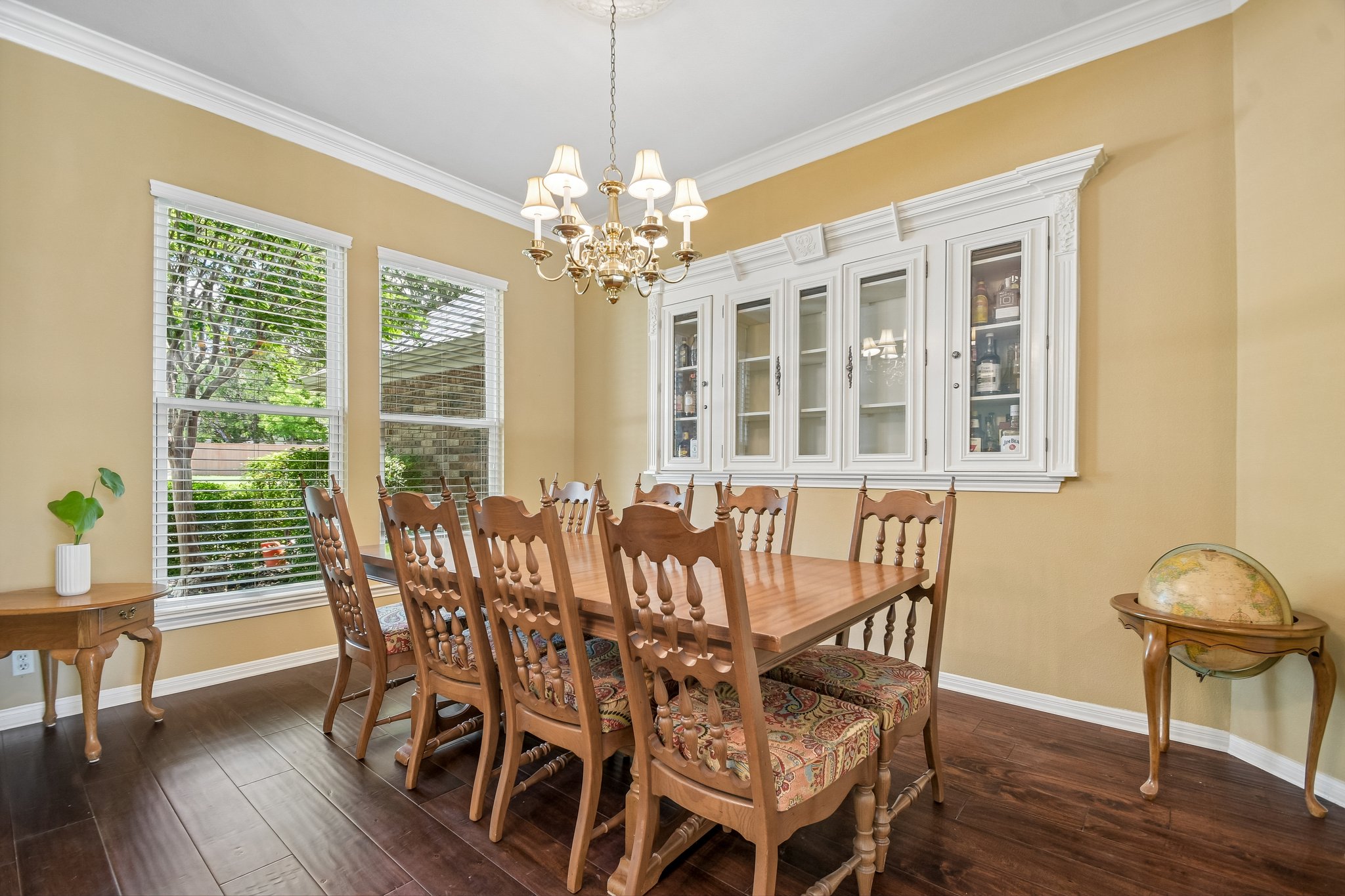3902 Denim Trail Austin, TX 78739 - Photo 8 of 40 Dining room with beautiful custom built in cabinet