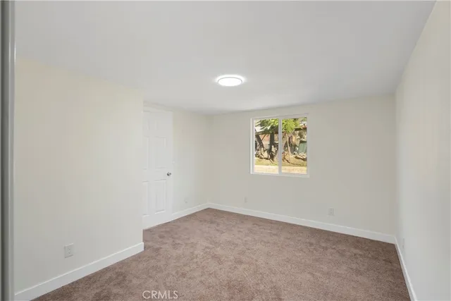 an empty room with a window