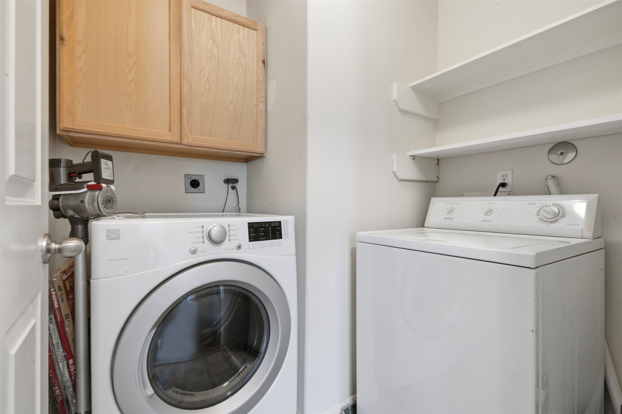 2446 Halstead Drive Spring, TX 77386 - Photo 32 of 45 Laundry room close by the primary bedroom upstairs will make laundry a breeze! Washer & Dryer stay.