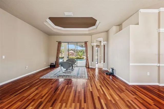 an empty room with a window