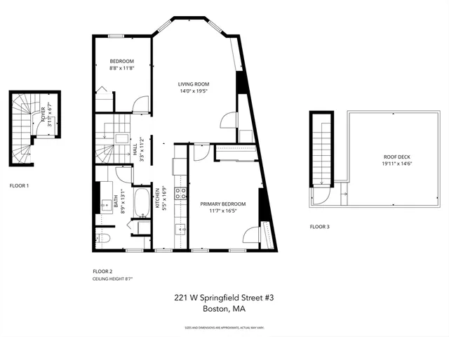 $1,395,000 | 221 West Springfield Street, Unit 3, Boston, MA 02118