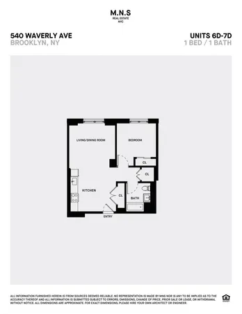 $4,000 | 540 Waverly Avenue, Unit 6D | Clinton Hill