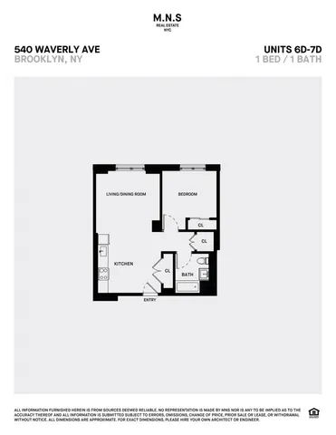 $4,000 | 540 Waverly Avenue, Unit 6D | Clinton Hill