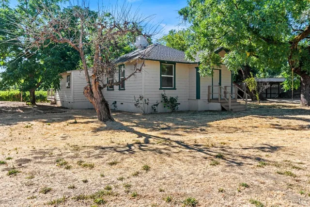 a backyard of a house
